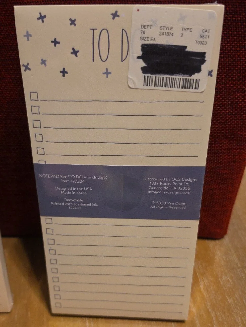 Rae Dunn 2 Notepads Groceries & To Do List